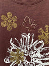 Graphic Ava Tee - Maroon Daisy Crystal
