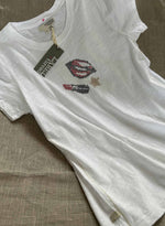 Graphic Ava Tee - White Hot Lips Crystal