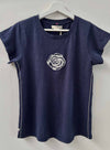 Graphic Ava Tee - Navy Texas Rose
