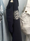 Graphic Ava Tee - Navy Texas Rose