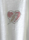 Graphic Ava Tee - White Heart Break