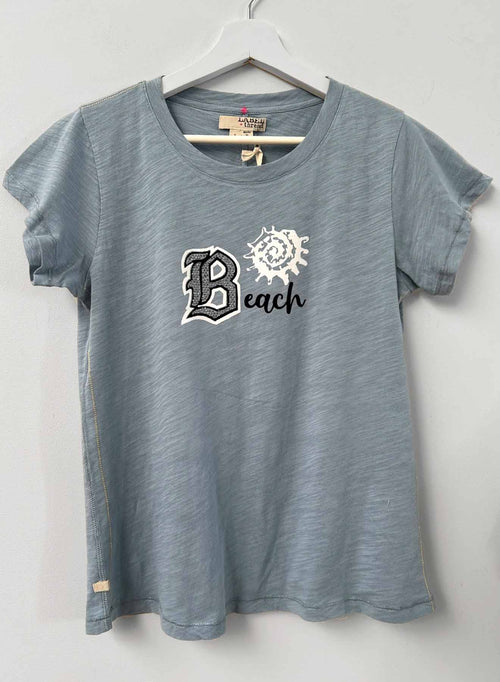 Graphic Ava Tee -   Denim Beach Bum