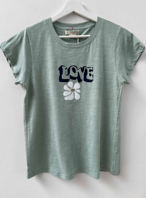 Graphic Ava Tee - Sage Groovy Love