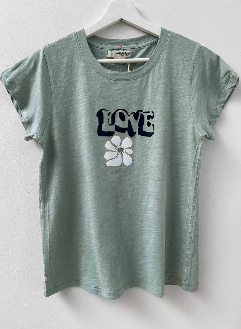 Graphic Ava Tee - Sage Groovy Love