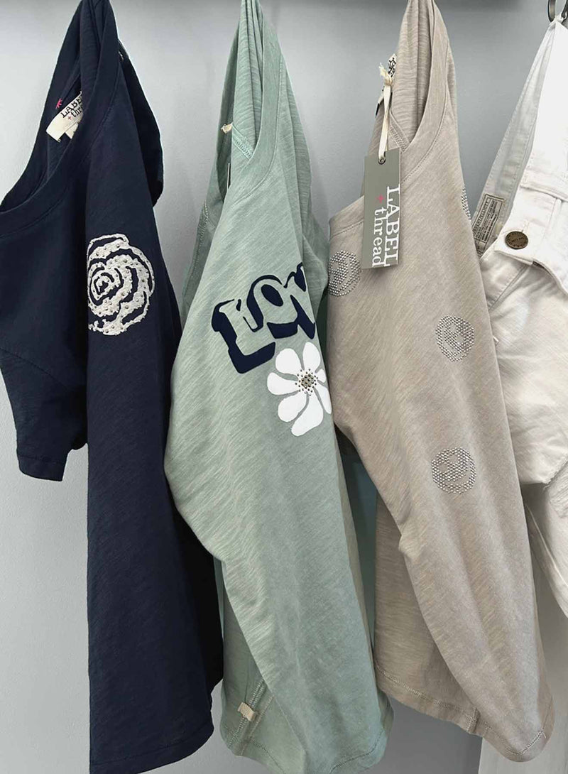 Graphic Ava Tee - Sage Groovy Love