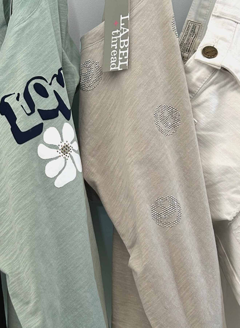 Graphic Ava Tee - Sage Groovy Love