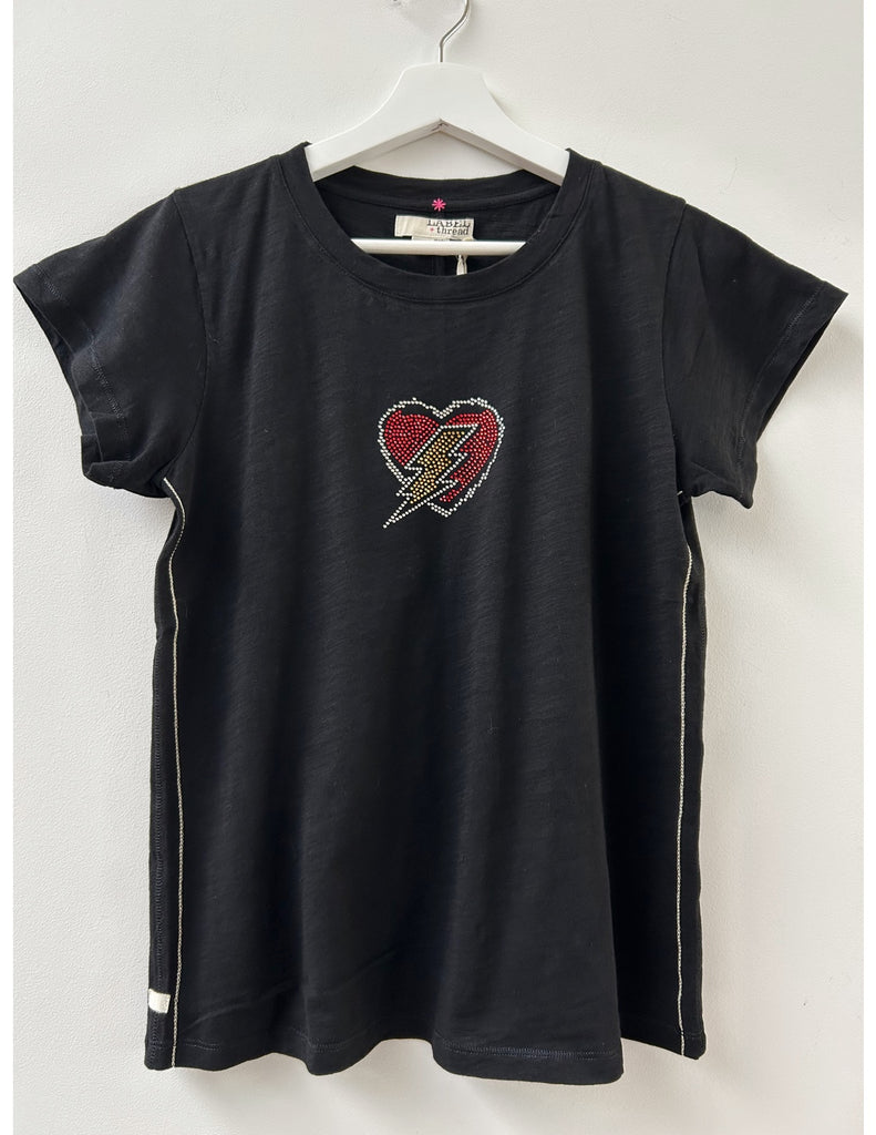 Graphic Ava Tee - Black Heart Break