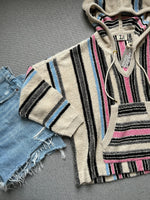 Baja Hoodie - Ecru Multi