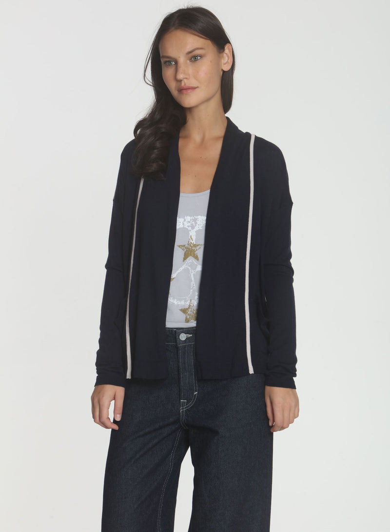 Brooklyn Drape Cardigan - Navy