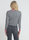 Katie Cardigan - Grey/pink
