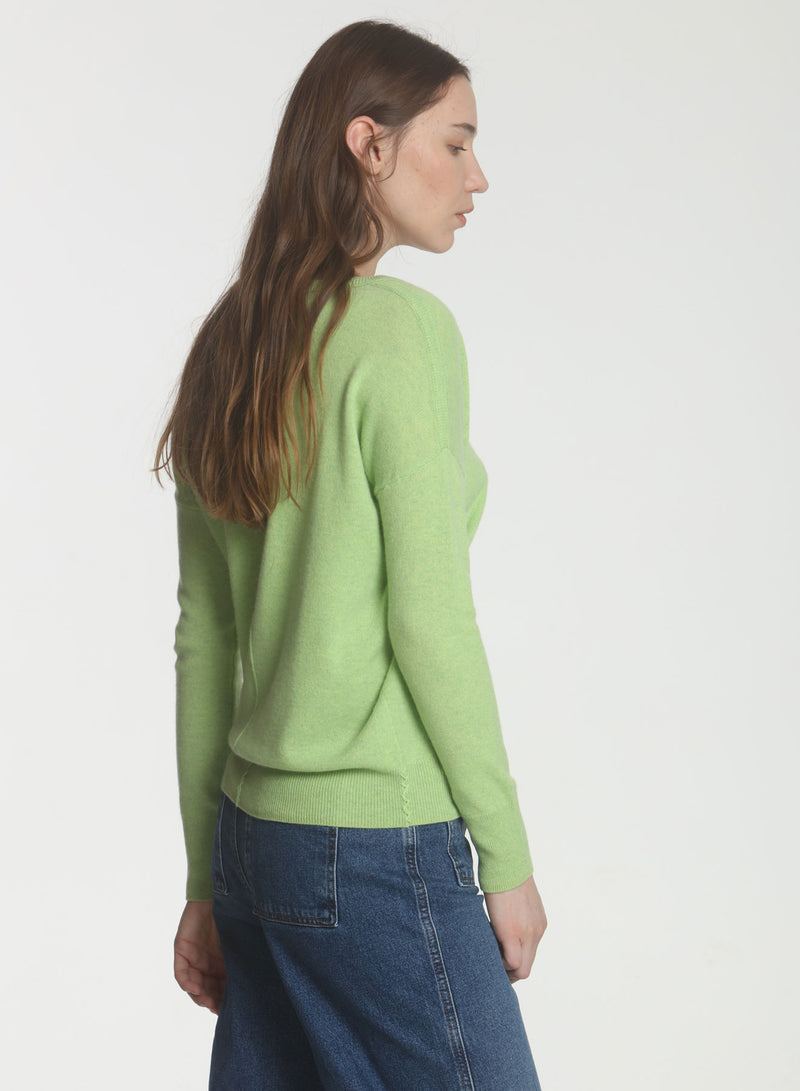 CORE Cashmere BF Vee - Lime