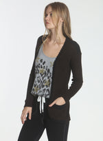 Parker Fray Cardigan - Brown