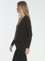 Parker Fray Cardigan - Brown