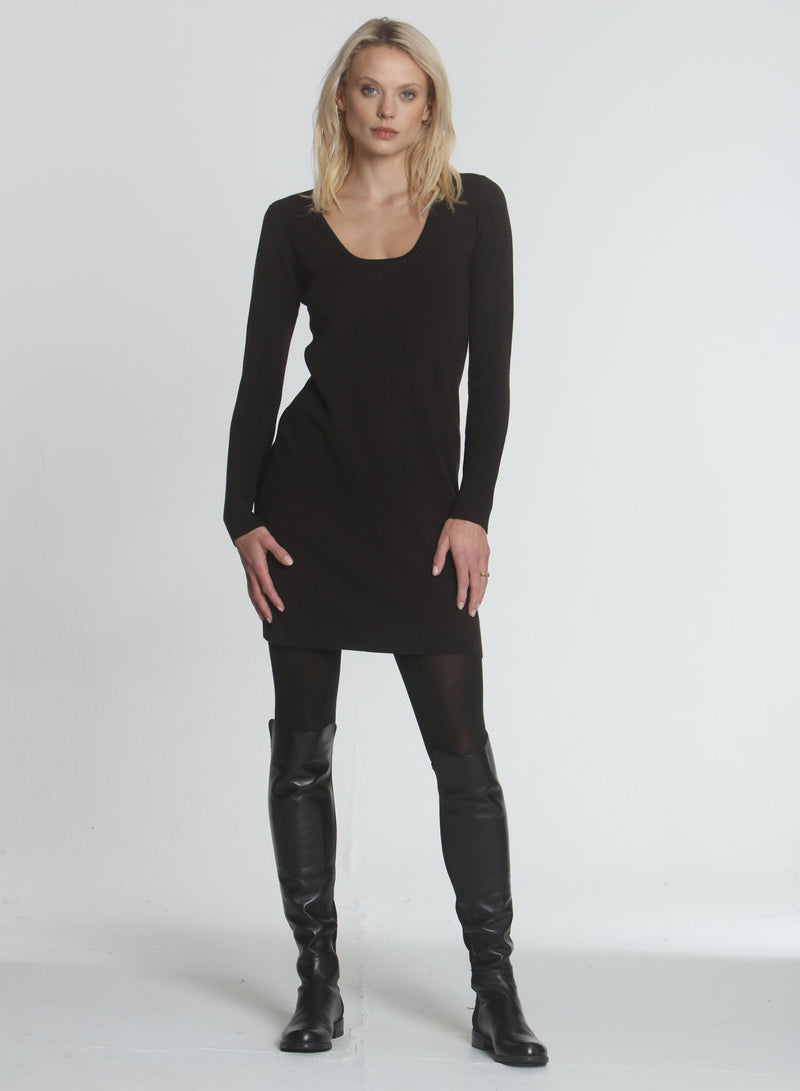 Morgan Knit Dress - Brown/black