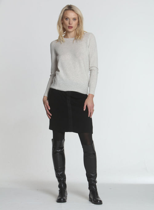 Haley Knit Skirt -Black/charcoal