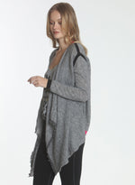 Sofia Scarf Cardigan - Charcoal