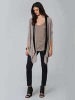 Luxe Cable Edge Cardigan - Taupe