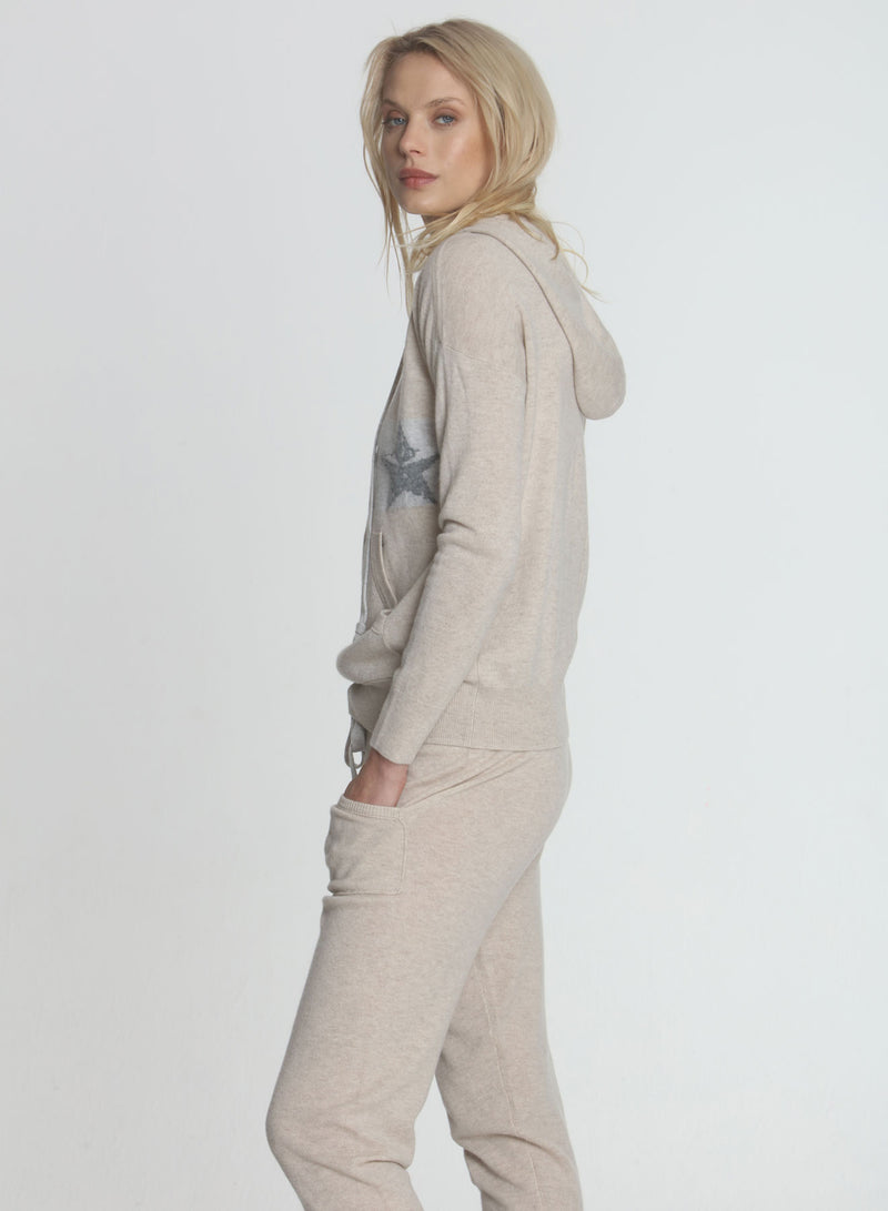 Star Lounge Hoodie - Oatmeal Combo