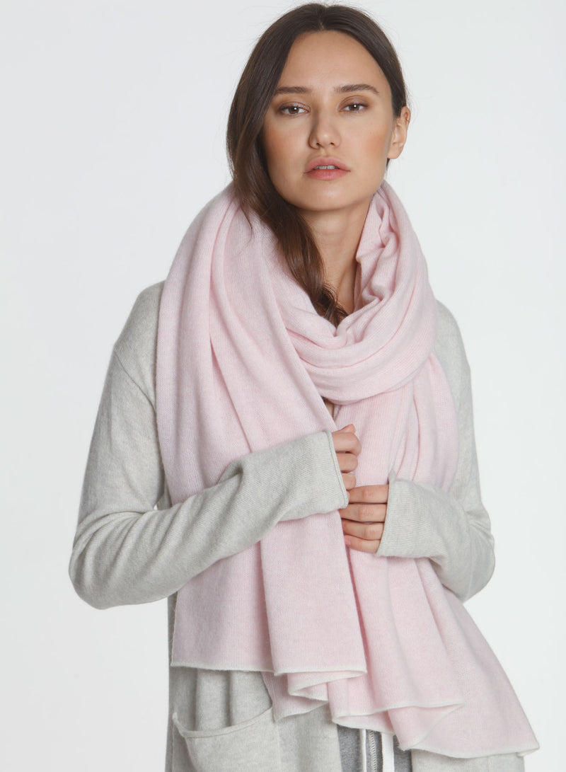 LABEL+thread Women's Cashmere Luxe-100 Jet Wrap Blush