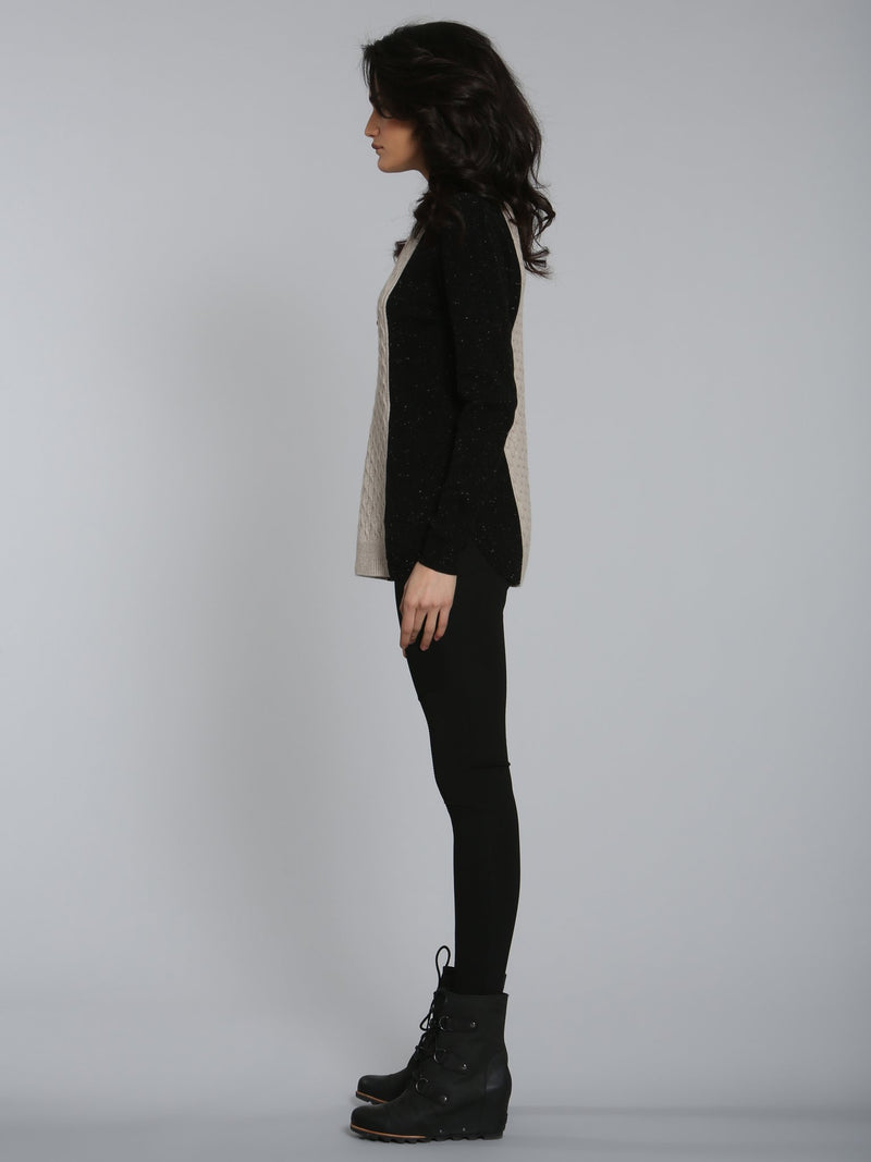Luxe Baby Cable Tunic - Black