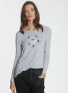 Graphic Riley LS Tee - Silver Peace