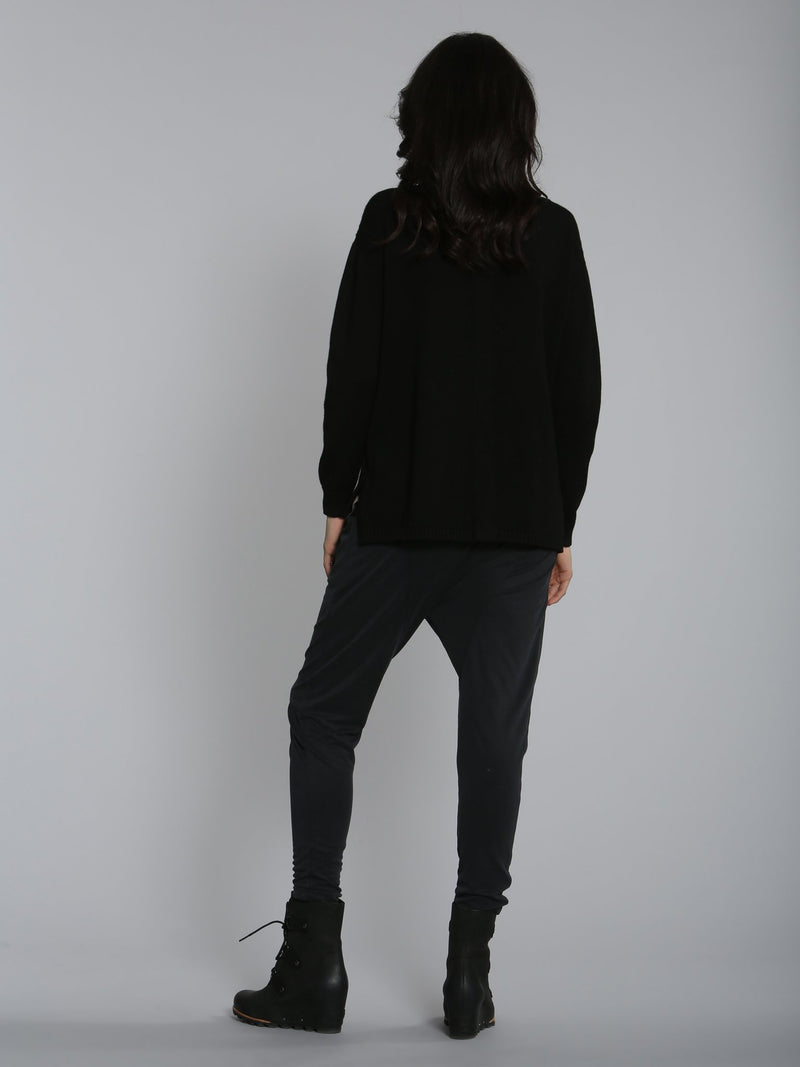 City Cable Pullover - Black