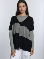 Wide Chic Vee - Navy
