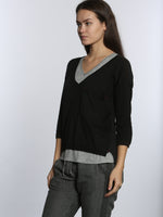 Rib Back V Neck