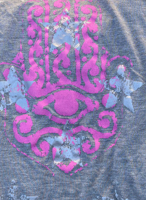 Graphic Riley LS Tee - Grey Hand Big Stars